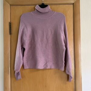 pink rose purple ribbed turtleneck!